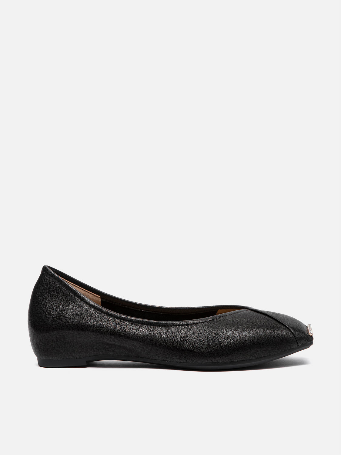 PAZZION, Silmare Crystal Embellished Leather Flats, Black