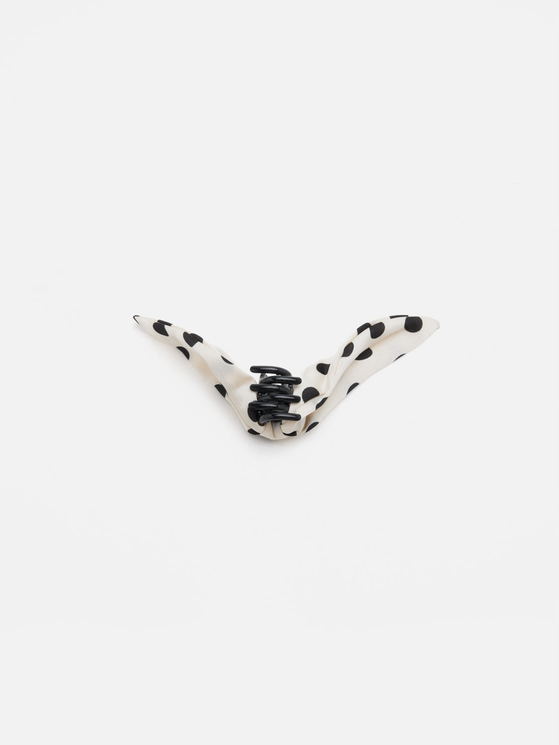 PAZZION, Simone Polka Dot Ribbon Hair Clip, Beige