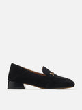 PAZZION, Simone Suede Bit Loafers, Black
