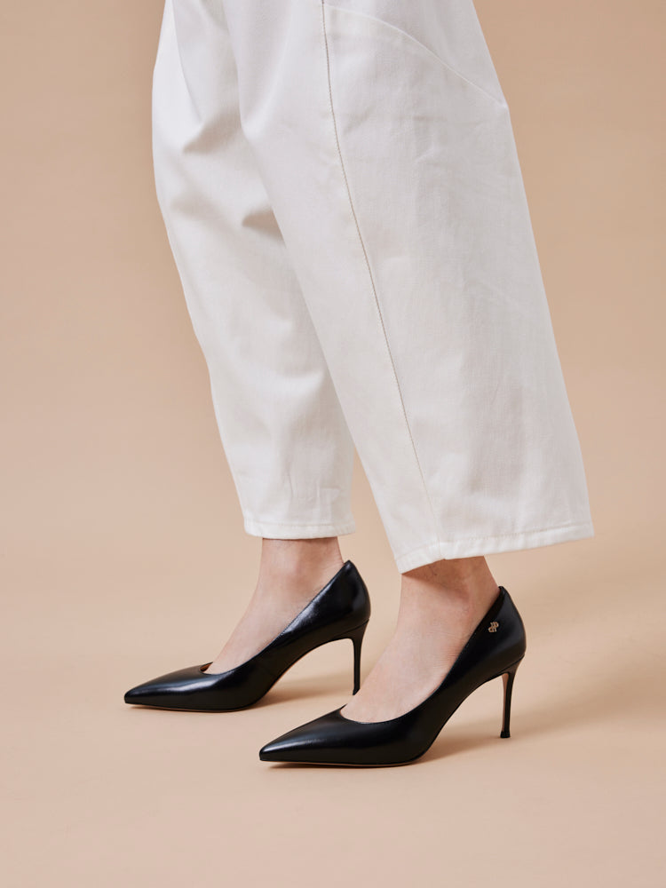 PAZZION, Stefano Patent Stiletto Heels, Black