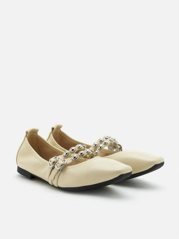 Sydney Studded Double Strap Flats
