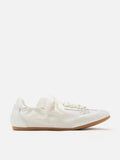 PAZZION, Sylvie Ballerina Satin Bow Sneakers, Beige