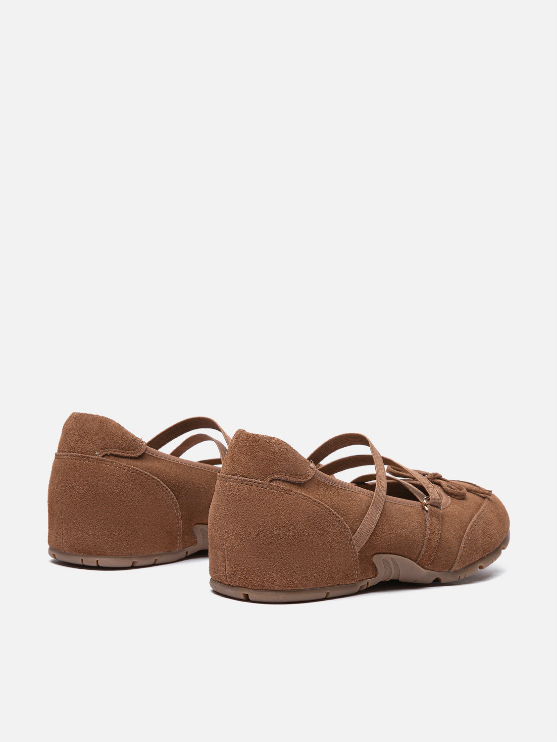 PAZZION, Talivienne Suede Bow Leather Mary Janes, Brown