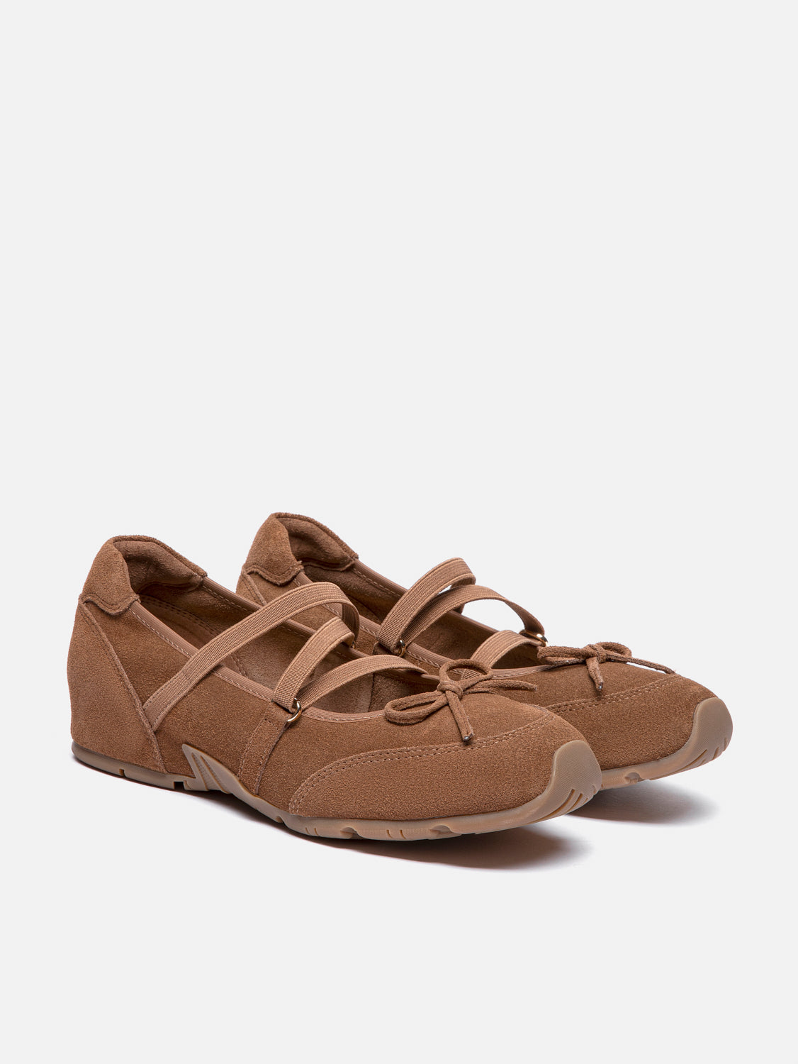 PAZZION, Talivienne Suede Bow Leather Mary Janes, Brown