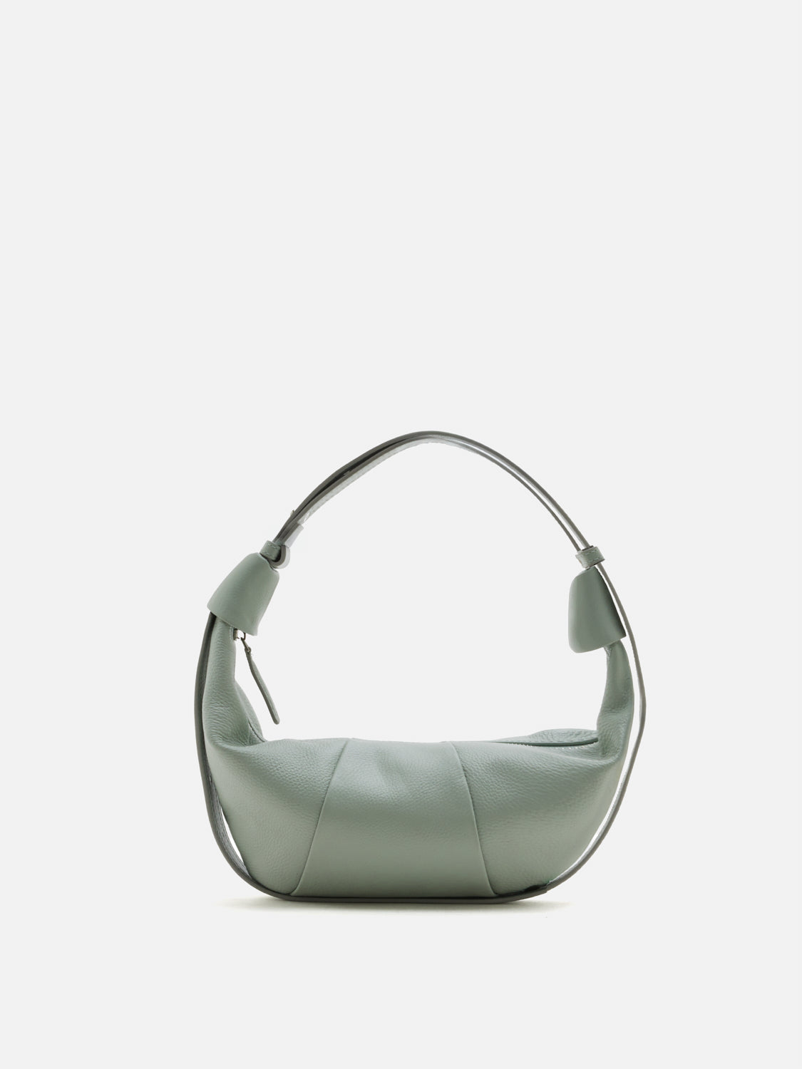 PAZZION, Tara Leather Croissant Bag, Lightblue