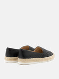 PAZZION, Taryn Leather Espadrilles, Black