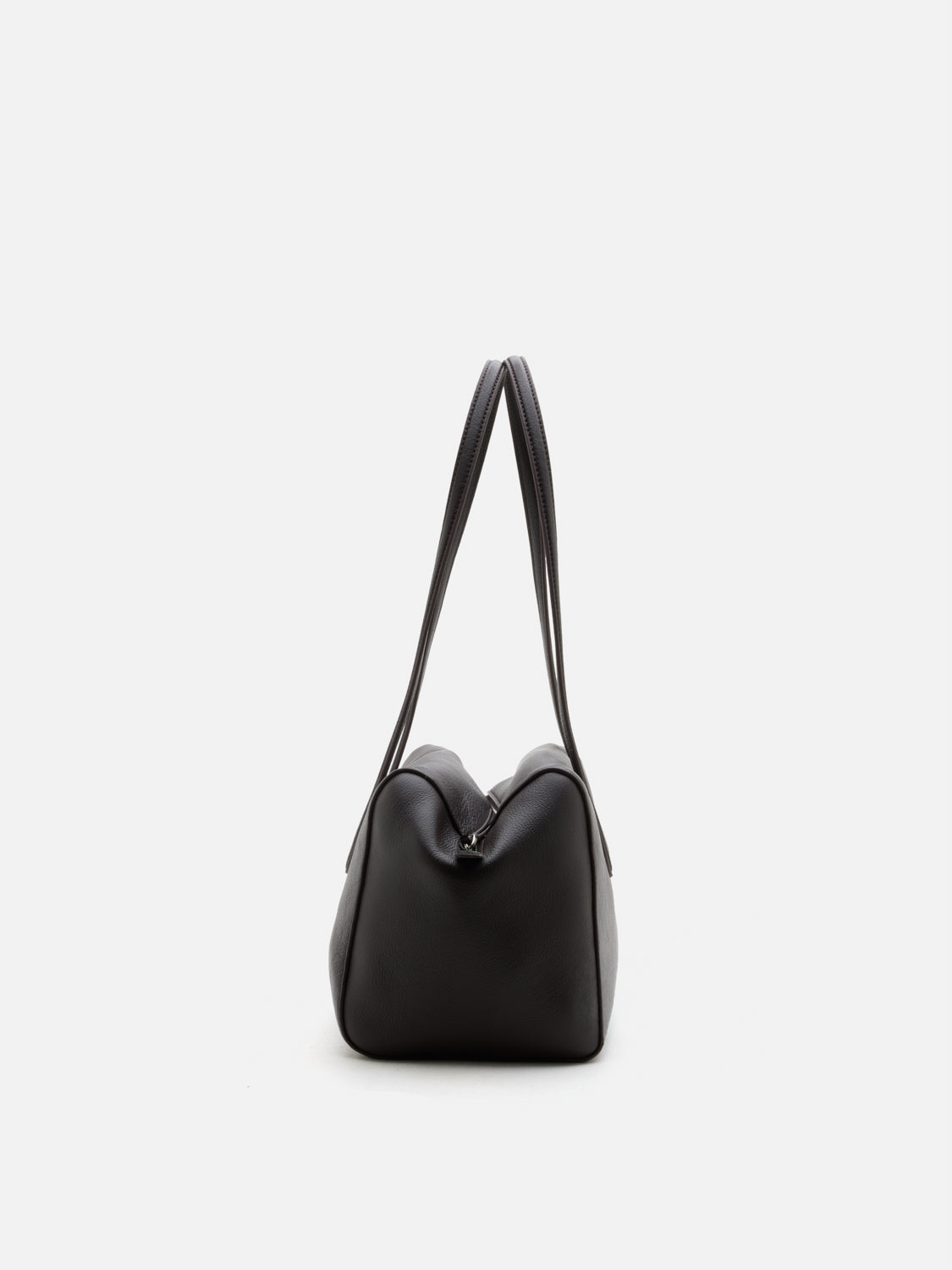 PAZZION, Taryn Leather Shoulder Bag - Dark Brown, Brown