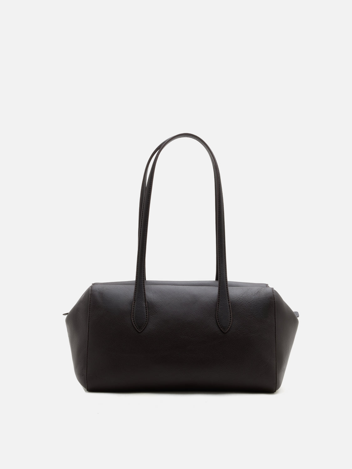 PAZZION, Taryn Leather Shoulder Bag - Dark Brown, Brown