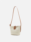 PAZZION, Tate Pebbled Buckle Bag, Beige