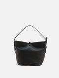 PAZZION, Tate Pebbled Buckle Bag, Black