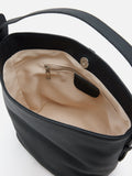 PAZZION, Tate Pebbled Buckle Bag, Black