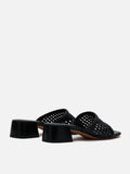 PAZZION, Taylor Woven Braided Mule Heels, Black