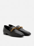 Tera Chained Leather Loafers