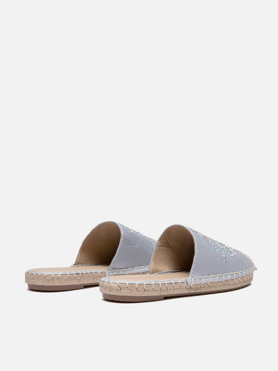 PAZZION, Thailyvn Crystal Embellished Flyknit Mules, Grey