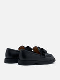 PAZZION, Thea Brogue Bow Loafers, Black