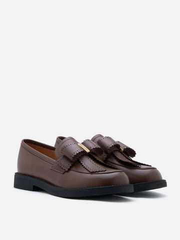 Thea Brogue Bow Loafers