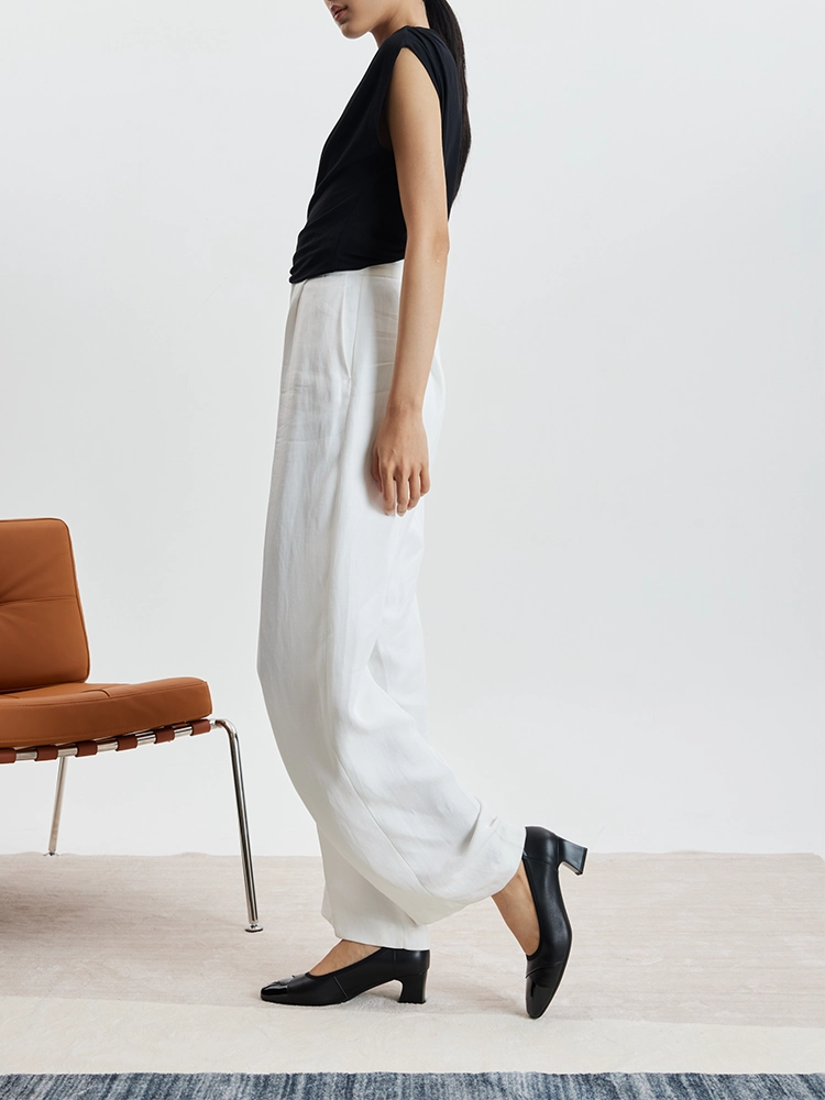 PAZZION, Ulissea Two-Tone Patent Leather Heels, Black