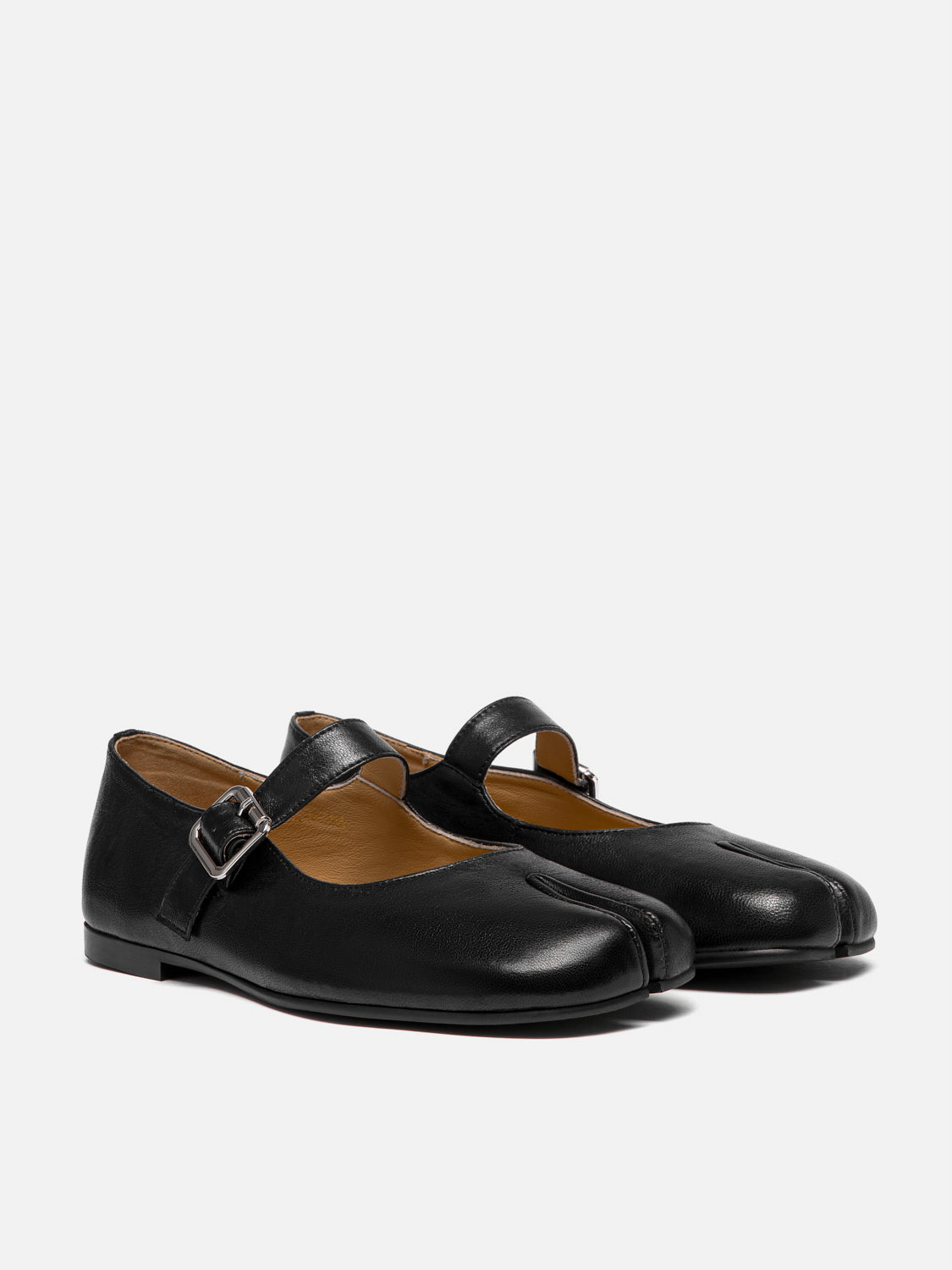 PAZZION, Una Leather Tabi Mary Janes - Black, Black