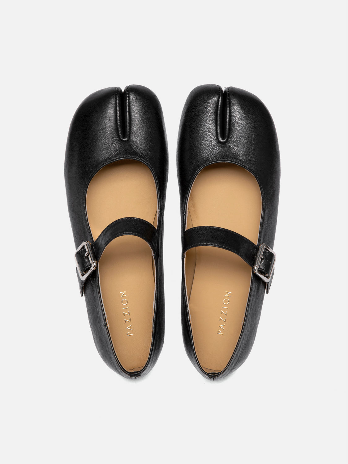 PAZZION, Una Leather Tabi Mary Janes - Black, Black