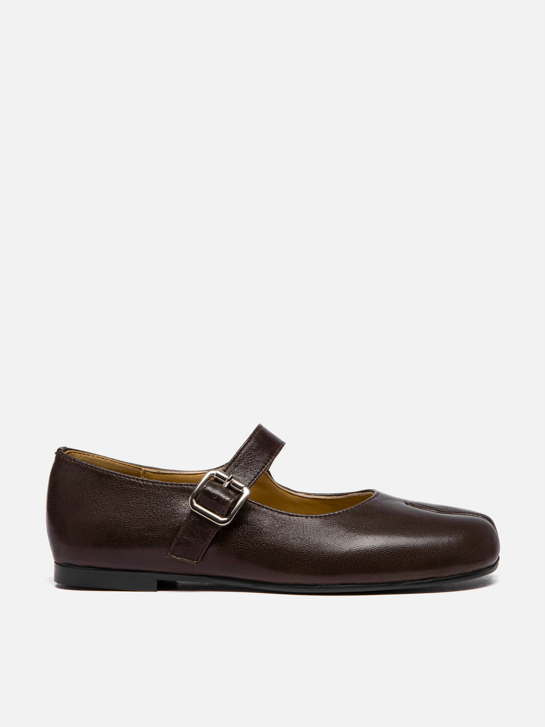 PAZZION, Una Leather Tabi Mary Janes - Dark Brown, Brown