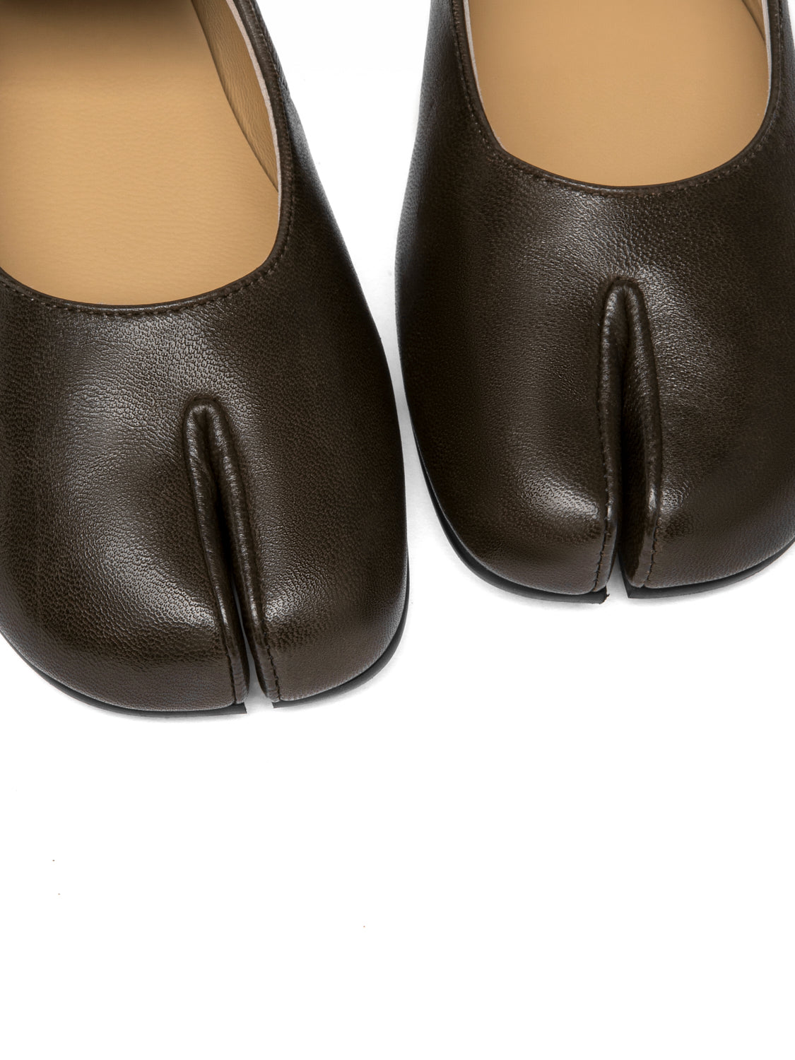 PAZZION, Una Leather Tabi Mary Janes - Dark Brown, Brown