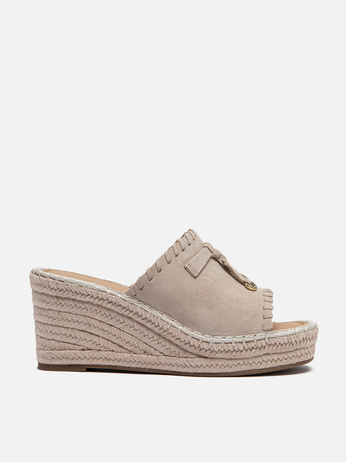 PAZZION, Urelisse Suede Wedges, Almond