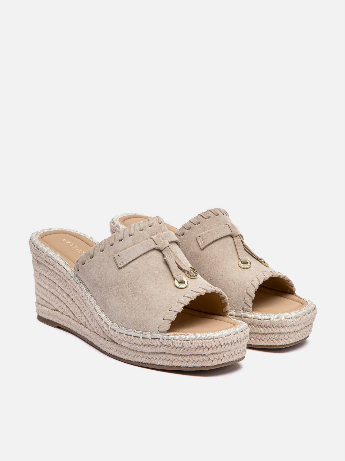 PAZZION, Urelisse Suede Wedges, Almond
