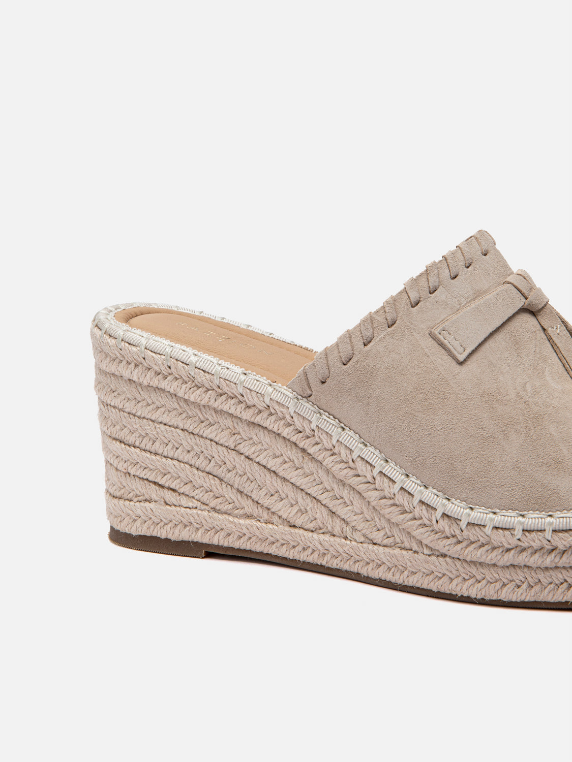 PAZZION, Urelisse Suede Wedges, Almond