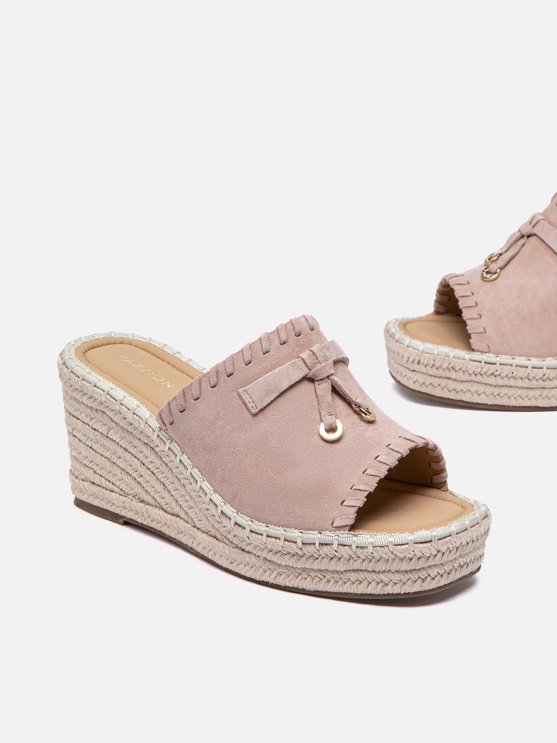 PAZZION, Urelisse Suede Wedges, Pink