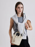 PAZZION, Vespera Bucket Bag, Beige