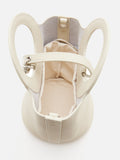 PAZZION, Vespera Bucket Bag, Beige