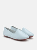 PAZZION, Vida Pastel Moccasins, Powder Blue