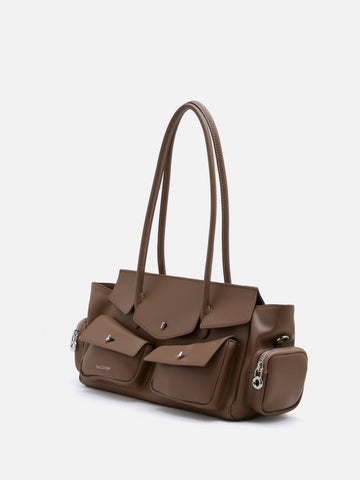 Virelle Structured Multi-Pocket Shoulder Bag