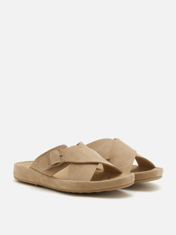 Vivi Criss Cross Suede Slides