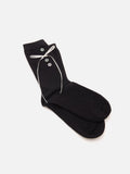 PAZZION, Wanda Button and Bow Socks, Black