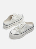 PAZZION, Wilhelmina Slip-on Pearl Bow Sneakers, White