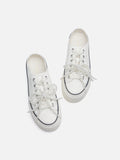 PAZZION, Wilhelmina Slip-on Pearl Bow Sneakers, White