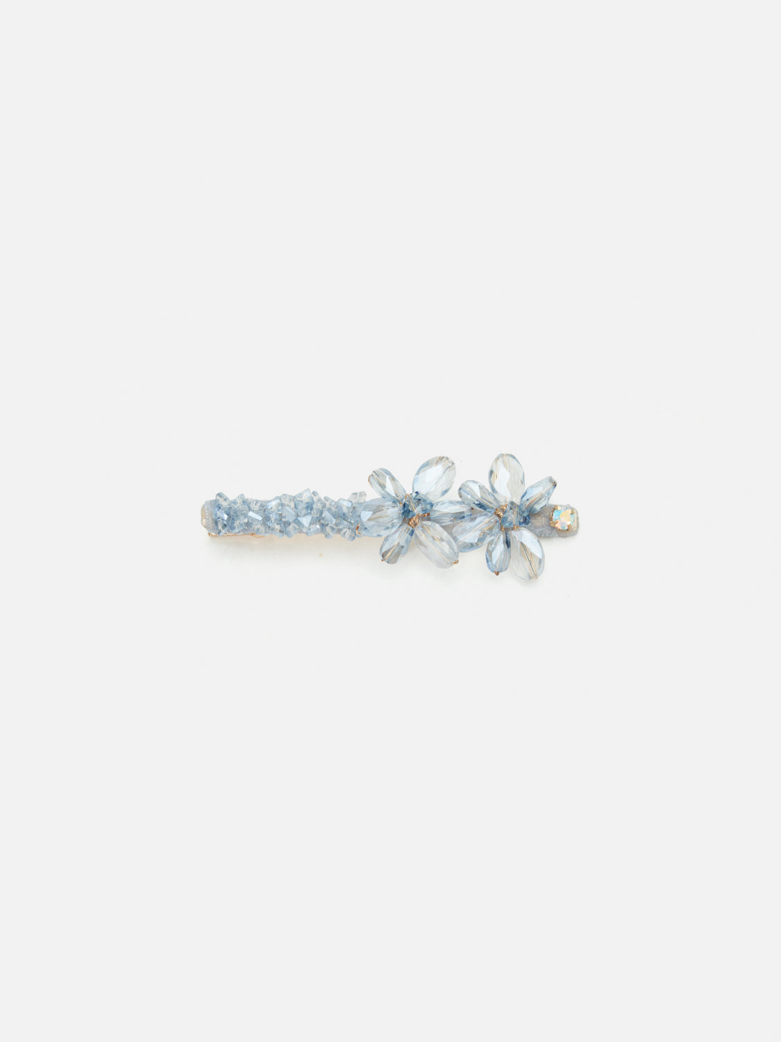 PAZZION, Willow Flower Rhinestone Hair Clip, Light Blue