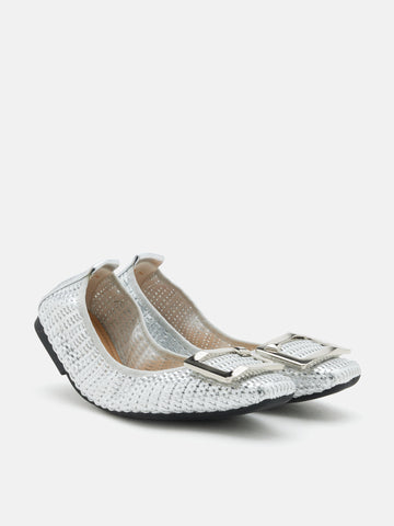 Wren Buckle Woven Foldable Flats