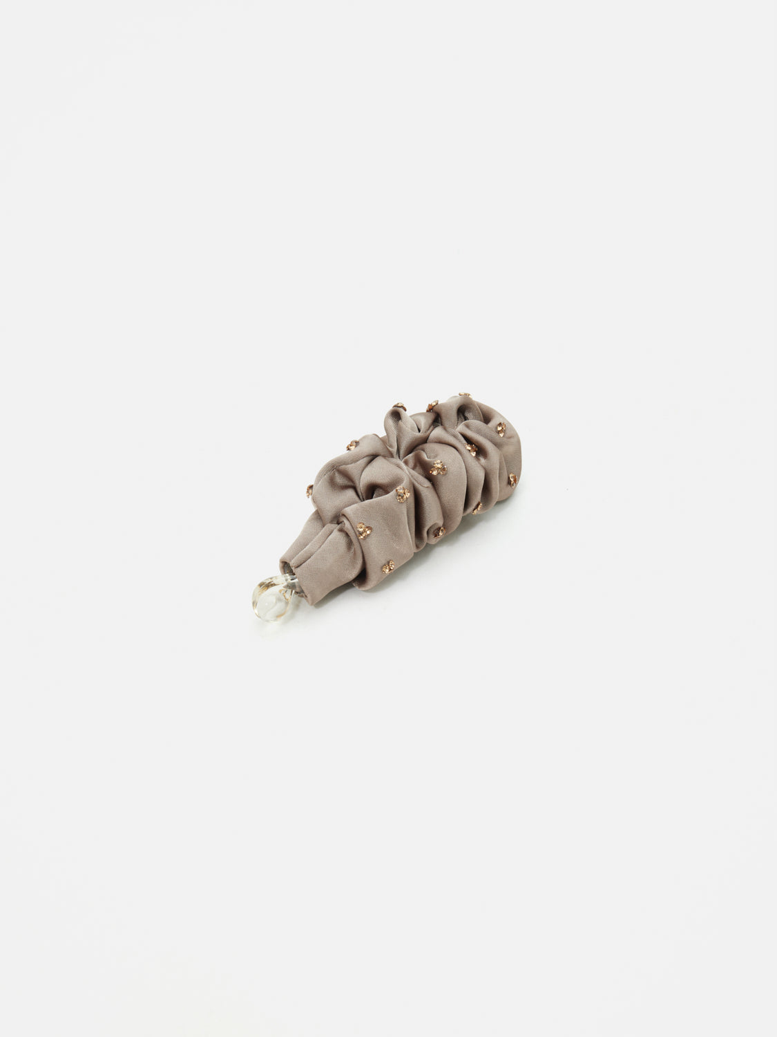 PAZZION, Wrenley Crystal Embellished Hair Clip, Khaki