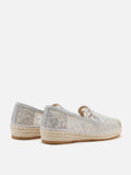 PAZZION, Xandra Crystal Embroidered Espadrilles, Grey