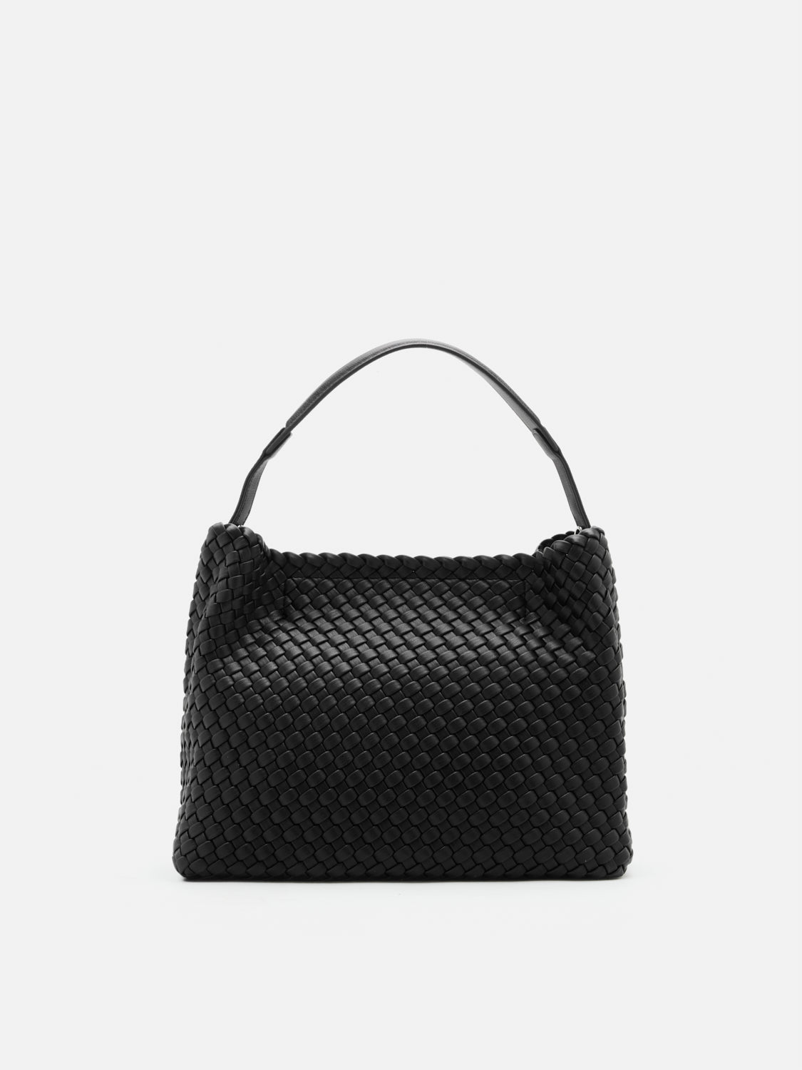 PAZZION, Xavia Bead Charmed Woven Bag, Black