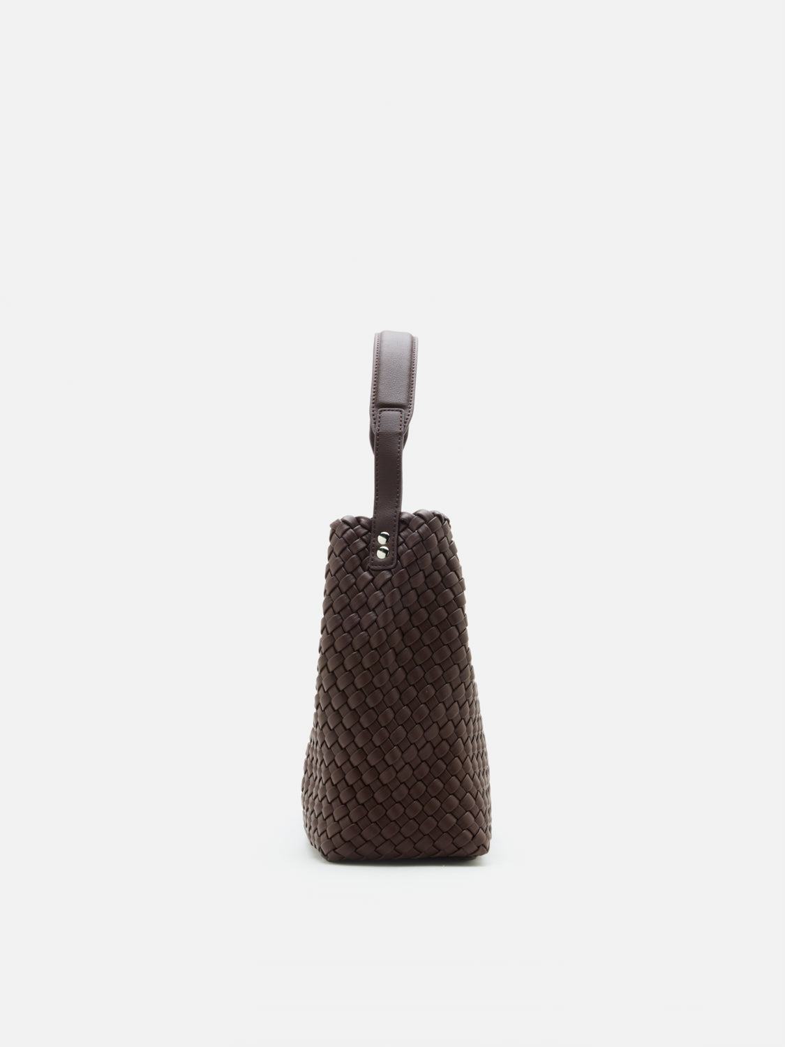 PAZZION, Xavia Bead Charmed Woven Bag, Darkbrown
