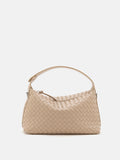 PAZZION, Xyla Woven Leather Bag, Almond