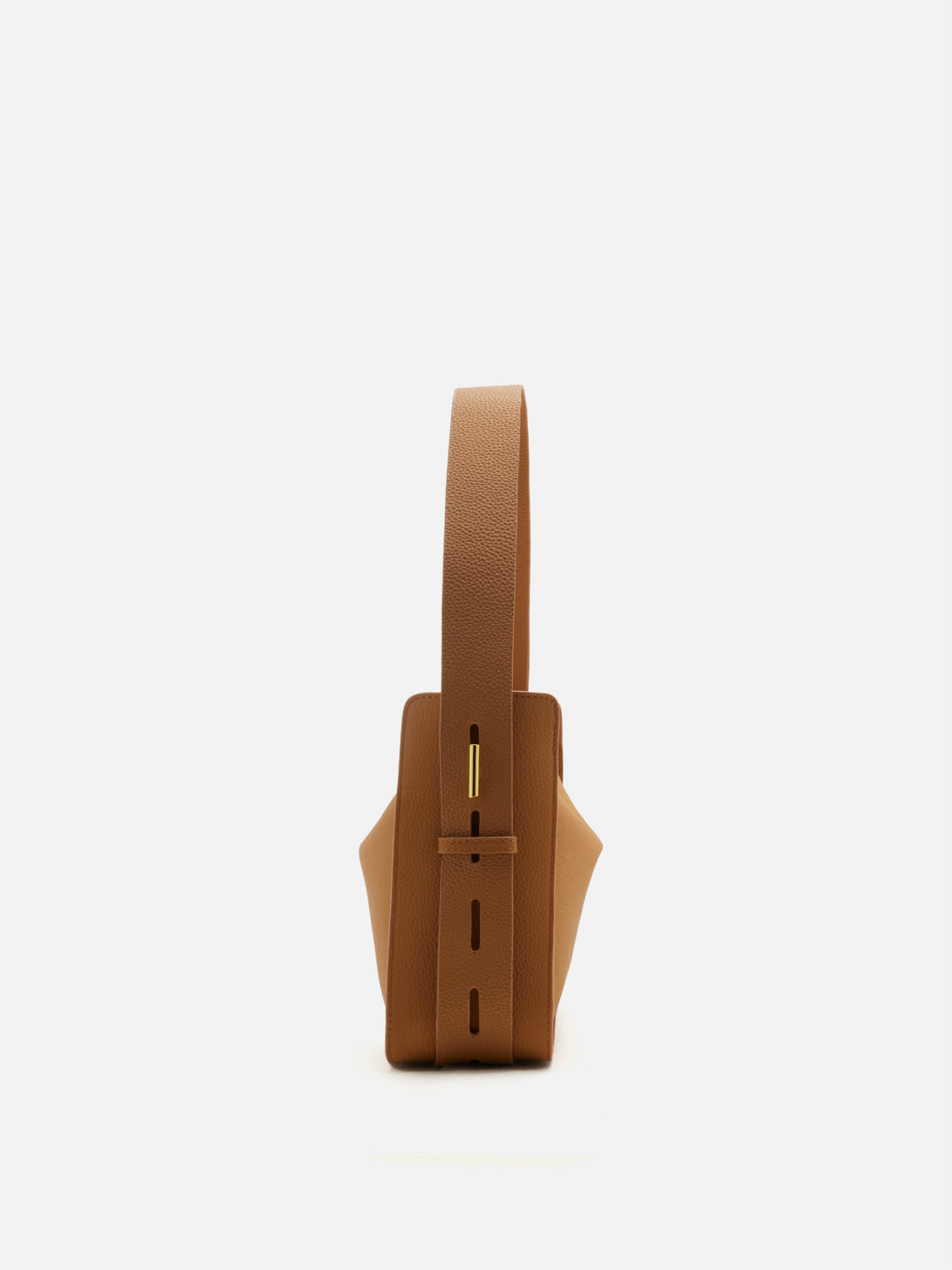 PAZZION, Yelivienne Twist Lock Leather Shoulder Bag, Camel