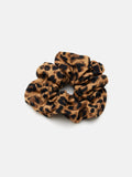PAZZION, Yulissa Leopard Print Scrunchie, Brown