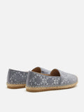 PAZZION, Yves Embellished Suede Espadrilles, Grey