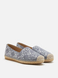 PAZZION, Yves Embellished Suede Espadrilles, Grey