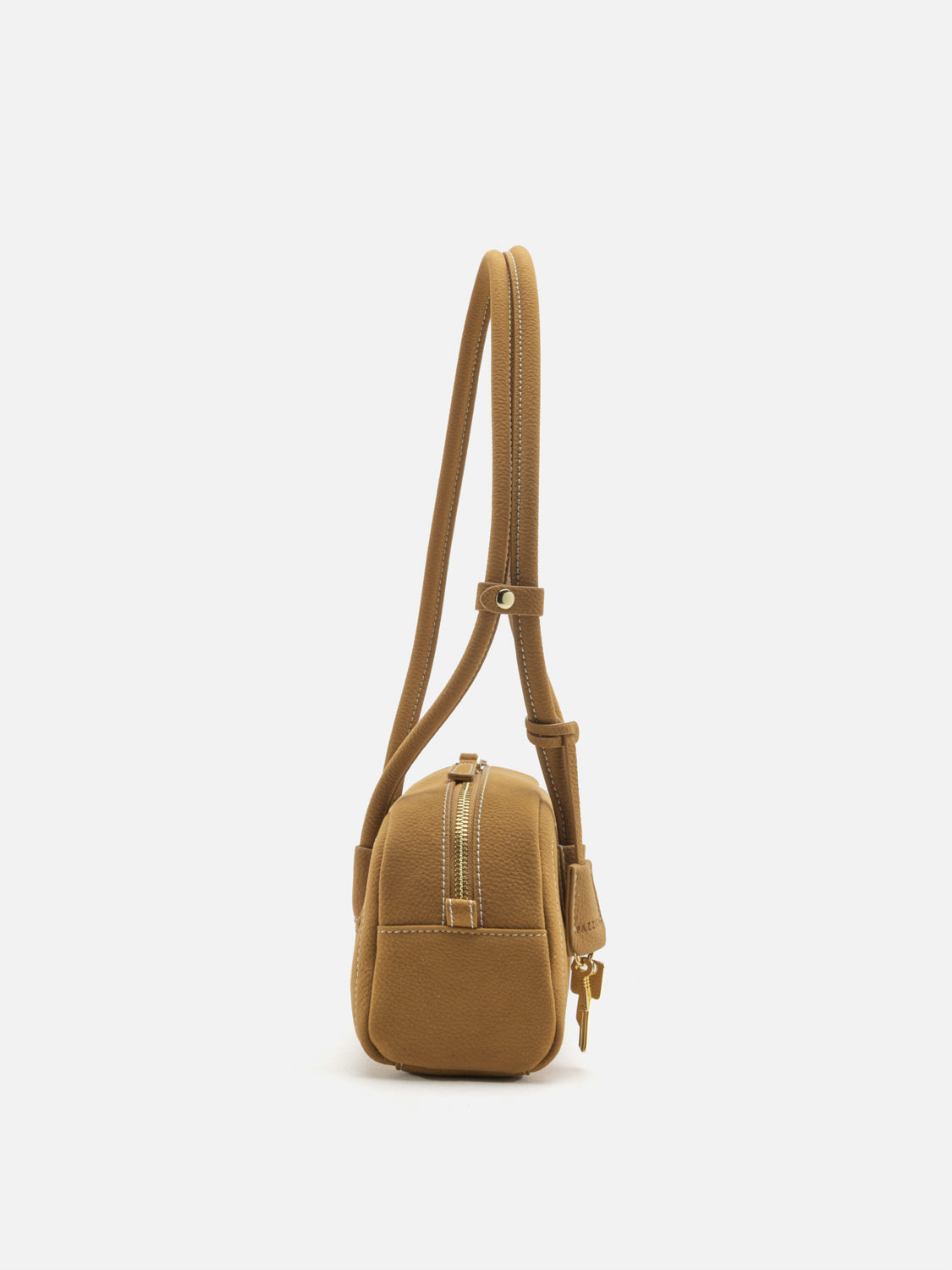 PAZZION, Zaralyn Structured Leather Shoulder Bag, Lightkhaki