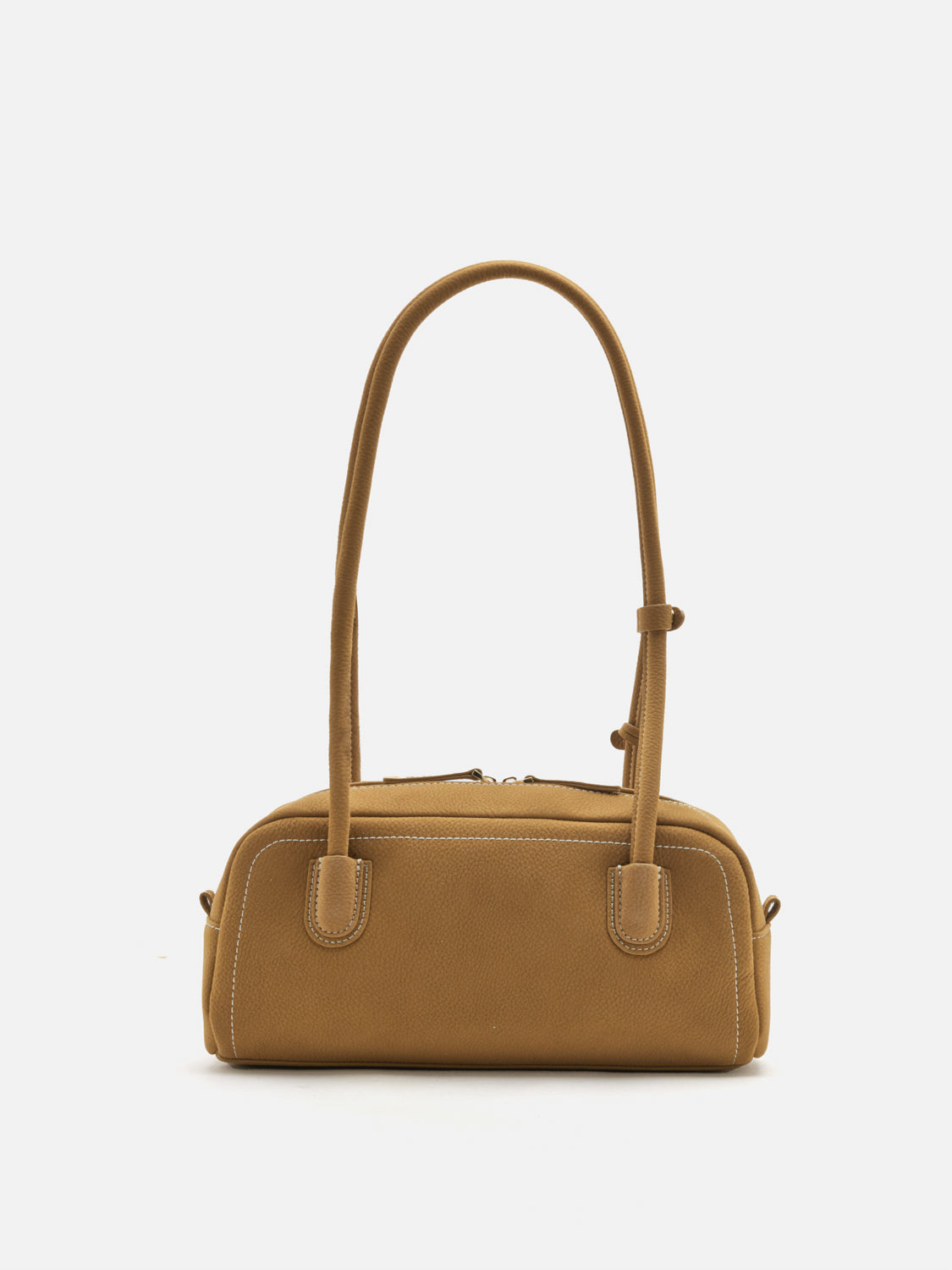 PAZZION, Zaralyn Structured Leather Shoulder Bag, Lightkhaki